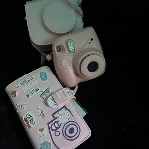 Pink Instant Camera with Case